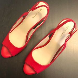 SALE!!! Cole Haan Red Maya Sling Back Pump